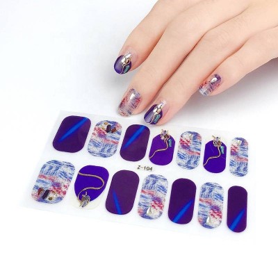 Customized New Design Nail Foil Stickers Colorful 3d Nails Art Stickers